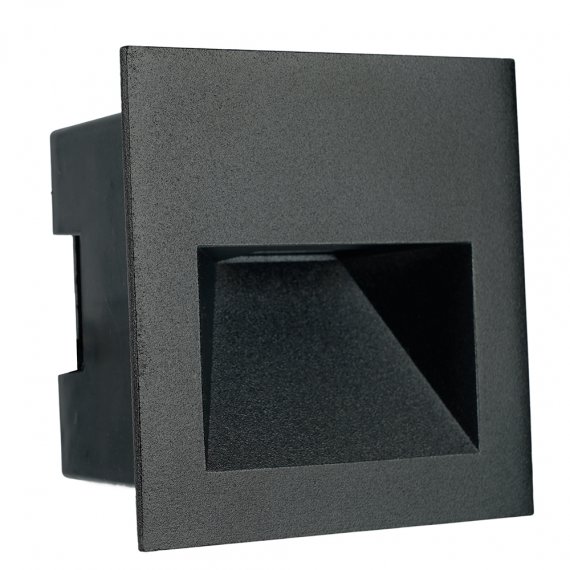 Фотография товара 'Feron Светильник встраиваемый светодиодный, для лестничной подсветки (ДВУ) , 3W 4000К (белый натуральный), 110-265V, 80Lm, IP65, 51958'