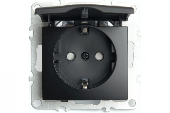 Фотография товара 'Feron 49156 Розетка STEKKER PST16-9112-03 на 1 гнездо, с крышкой, с заземлением'