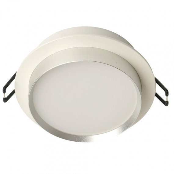 Фотография товара 'Feron Светильник потолочный встраиваемый (ФВО) , под лампу GX53 GX53, белый+серебро, круг, 110*110*40 мм, 51353'