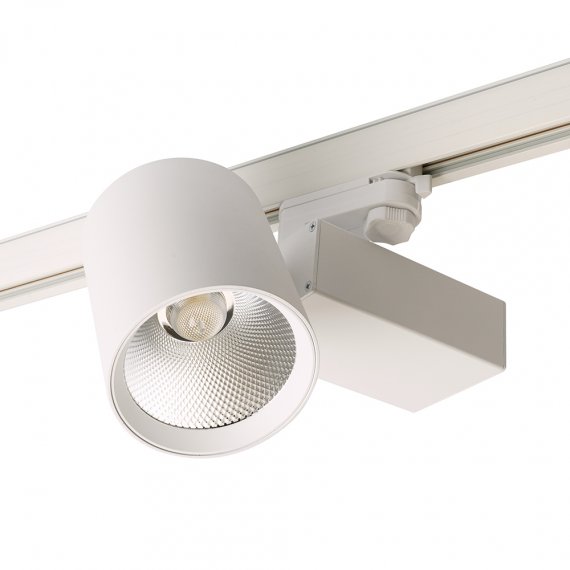 Фотография товара 'Feron Светильник трековый на шинопровод, трехфазный (ДПО) , 30W, 4000К (белый), 170-265V, 2700Lm, цвет белый, корпус алюминий, 51604'