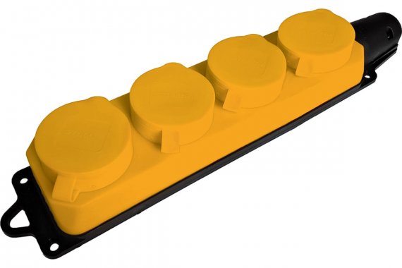 Фотография товара 'Feron 49406 Розетка STEKKER RST16-24-44-6 на 4 гнездо, с крышкой, с заземлением'