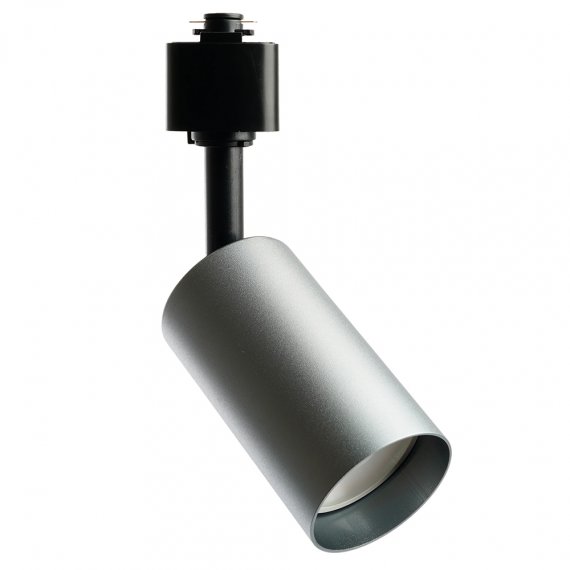 Фотография товара 'Feron Светильники трековые на шинопровод GU10, однофазный (ИВО) , 15W, 230V, цвет графит, корпус алюминий, вращение →350°/↓90°, 56*56*180 мм, 51847'