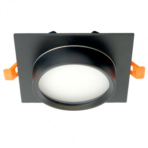 Фотография товара 'Feron Светильник потолочный встраиваемый (ФВО) , под лампу GX53 GX53, черный, квадрат, 51104'