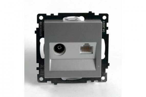 Фотография товара 'Feron 49183 Розетка STEKKER GLS00-7106-03 на 2 гнездо размер 55*55*35мм'