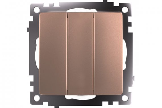 Фотография товара 'Feron 49174 Выключатель трехклавишный STEKKER GLS10-7108-02, серия Катрин'