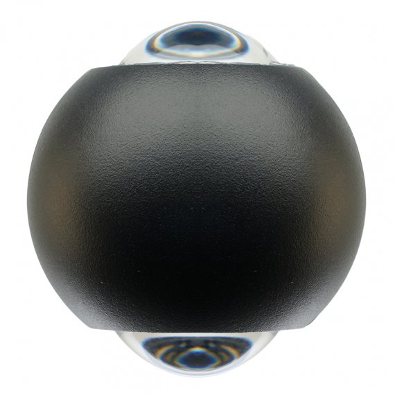 Фотография товара 'Feron Светильник накладной, (-) , 2*1W, (4000К), 175-265V, 170Lm, IP54, цвет черный, корпус алюминий, рассеиватель стекло, 51130'