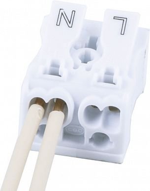 Фотография товара 'Feron LD294-4002 Монтажная пружинная клемма для подключения фазных проводников 2 полюса, без креплений, 32733'