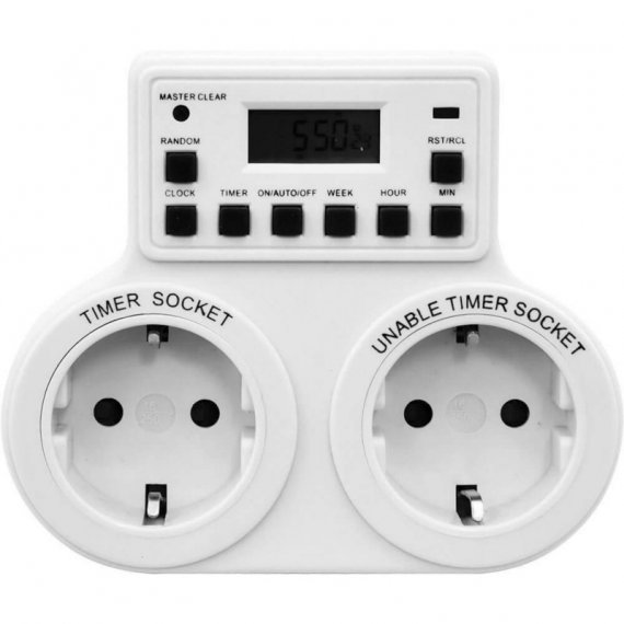 Фотография товара 'Feron TM25 Розетка с таймером (недельная электронная), IP20, 230V, 3500W/16А , 100*120*77мм, 23236'
