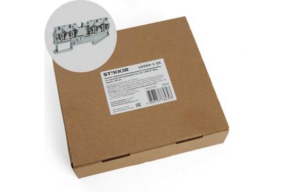 Фотография товара 'Feron 39965 LD554-1-25 ЗНИ Зажим пружинный, 4-проводной проходной 2,5 мм'