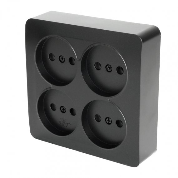 Фотография товара 'Feron 49508 Розетка STEKKER MST10-14S-05 на 4 гнездо'