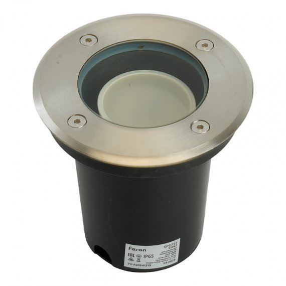 Фотография товара 'Feron Тротуарный светильник GU10, встраиваемый (ДВУ) , 7W, 4000К (натуральный белый), 230V/50Гц, IP65, угол рассеивания 90°, 51967'