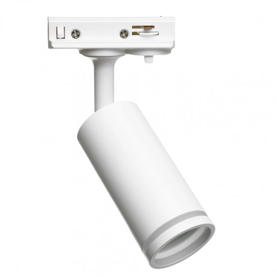 Фотография товара 'Feron Светильники трековые на шинопровод GU10, однофазный (ИВО)  , 15W, 230V, цвет белый, корпус алюминий, 51324'