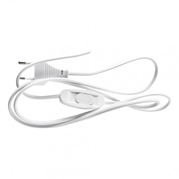 Фотография товара 'Feron Сетевой шнур с выключателем, 230V 1,9м белый, 51042'