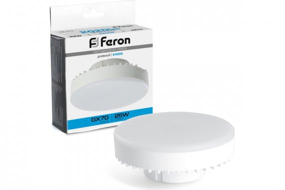 Фотография товара 'Feron 38270Лампа светодиодная LB-474, GX70 (таблетка), 25W 230V GX70 6400К'