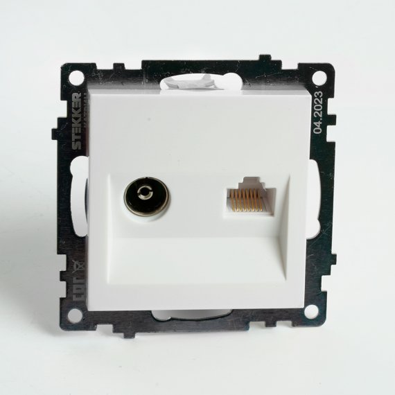 Фотография товара 'Feron 49181 Розетка STEKKER GLS00-7106-01 на 2 гнездо'