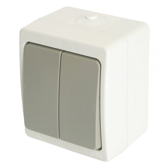 Фотография товара 'Feron 49733 Выключатели двухклавишный STEKKER PSW10-221-54'