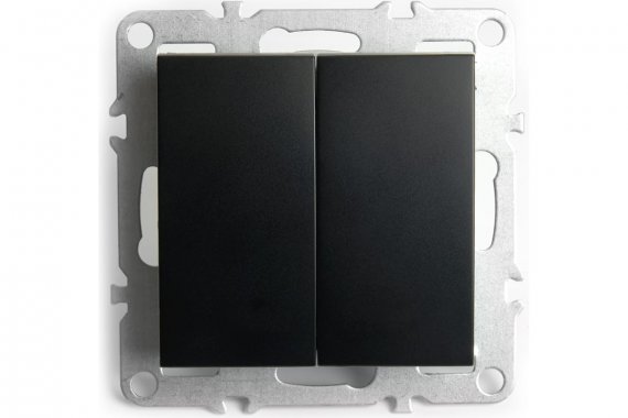 Фотография товара 'Feron 49149 Выключатель двухклавишный STEKKER PSW10-9104-03, серия Эрна тип установки - скрытый'