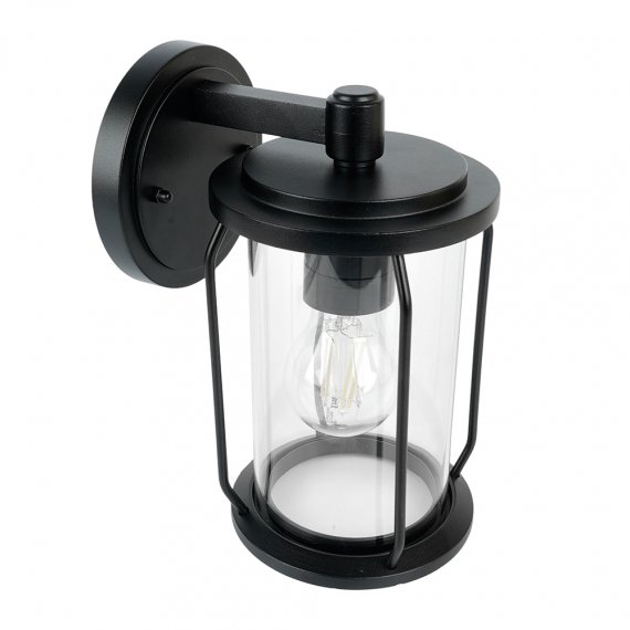 Фотография товара 'Feron Светильник садово-парковый, серии «Болонья», (НБУ) E27, 220-240V, IP44, цвет черный, на стену вниз, 51965'