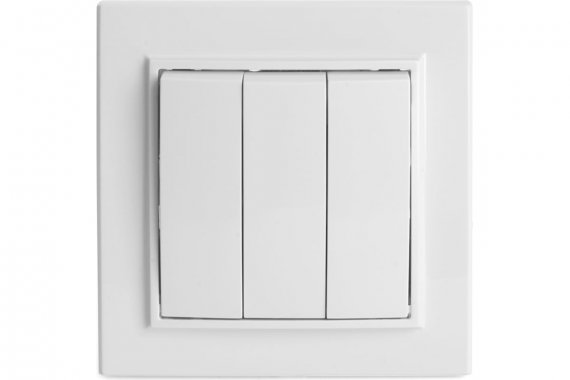 Фотография товара 'Feron 39922 Выключатель трехклавишный STEKKER PSW10-9007-01, серия Эрна'