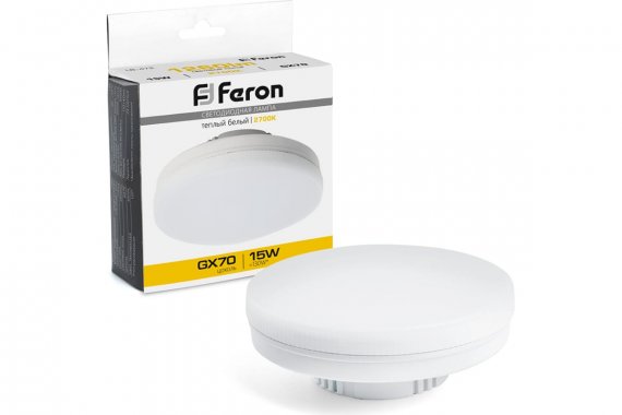 Фотография товара 'Feron 48303 Лампа светодиодная LB-472, GX70 (таблетка), 15W 230V GX70 2700К'
