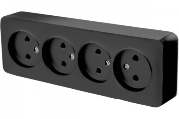 Фотография товара 'Feron 49319 Розетка STEKKER MST10-14-02 на 4 гнездо, без заземления'