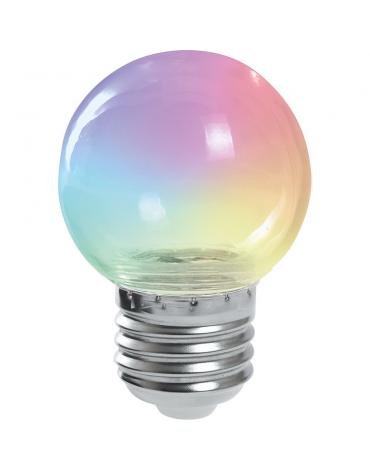 Фотография товара 'Feron LB-37 Лампа светодиодная Шарик прозрачный E27 1W RGB плавная смена цвета'