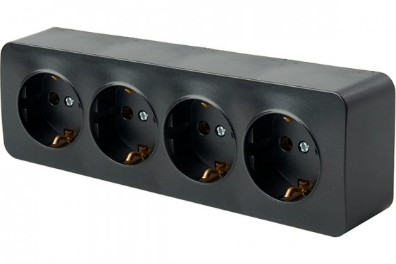 Фотография товара 'Feron 49320Розетка STEKKER MST16-14-02 на 4 гнездо, с заземлением'