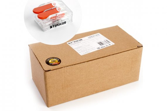 Фотография товара 'Feron 39863 Клемма пружинная универсальная компактная STEKKER LD221-612 , 2-проводная 0,5-6 мм2'