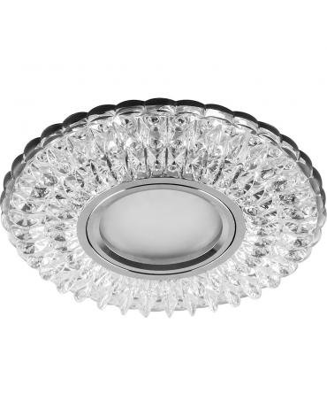 Фотография товара 'Feron CD937 Светильник встраиваемый с LED подсветкой потолочный MR16 G5.3 прозрачный 29470'