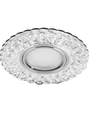Фотография товара 'Feron CD938 Светильник встраиваемый с LED подсветкой потолочный MR16 G5.3 прозрачный 29471'
