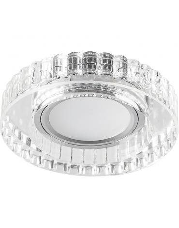 Фотография товара 'Feron CD985 Светильник встраиваемый с LED подсветкой потолочный MR16 G5.3 прозрачный 32662'