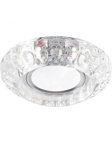 Фотография товара 'Feron CD987 Светильник встраиваемый с LED подсветкой потолочный MR16 G5.3 прозрачный 32664'