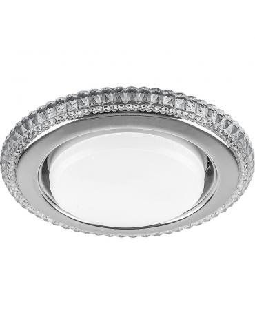 Фотография товара 'Feron CD4036 Светильник встраиваемый с LED подсветкой  потолочный GX53 без лампы, прозрачный, хром 40503'