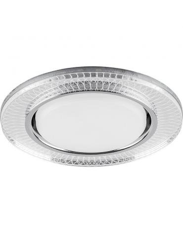 Фотография товара 'Feron CD4038 Светильник встраиваемый с LED подсветкой потолочный GX53 без лампы, прозрачный, хром 40505'