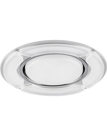 Фотография товара 'Feron CD4039 Светильник встраиваемый с LED подсветкой потолочный GX53 без лампы, матовый, хром 40506'