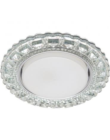 Фотография товара 'Feron CD4045 Светильник встраиваемый с LED подсветкой потолочный GX53 без лампы, прозрачный, хром 41408'
