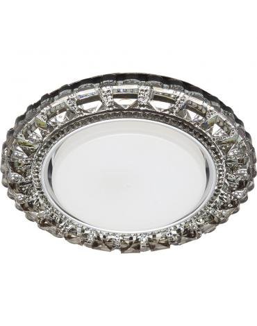 Фотография товара 'Feron CD4045 Светильник встраиваемый с LED подсветкой  потолочный GX53 без лампы, хром 41410'