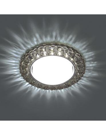 Фотография товара 'Feron CD4045 Светильник встраиваемый с LED подсветкой потолочный GX53 без лампы, хром 41411'