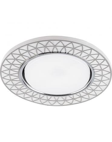 Фотография товара 'Feron CD9914 Светильник встраиваемый с LED подсветкой потолочный GX53 без лампы, матовый , хром 32982'