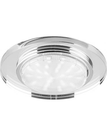 Фотография товара 'Feron DL4060-2 Светильник потолочный встраиваемый (ФВО), под лампу GX53 GX53, прозрачный хром, круг 20157'