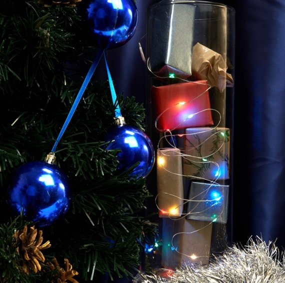 Фотография товара 'Feron 51441 Гирлянда линейная от батареек CL588, 20LED, (мультиколор)'