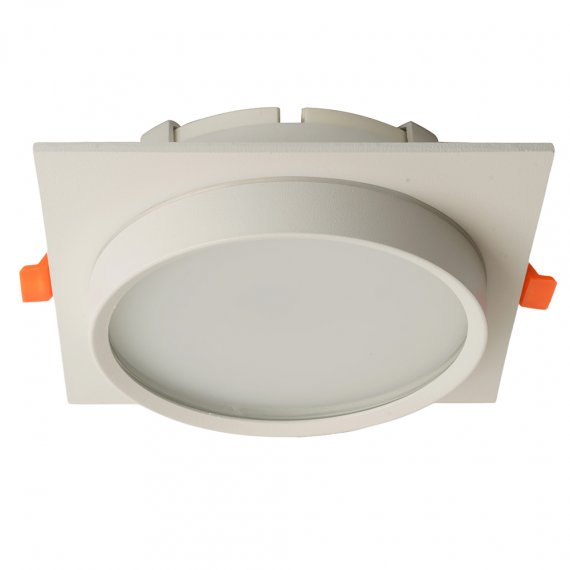 Фотография товара 'Feron Светильник потолочный встраиваемый (ФВО) , под лампу GX70 GX70, белый, квадрат, 140*140*46 мм, 51107'