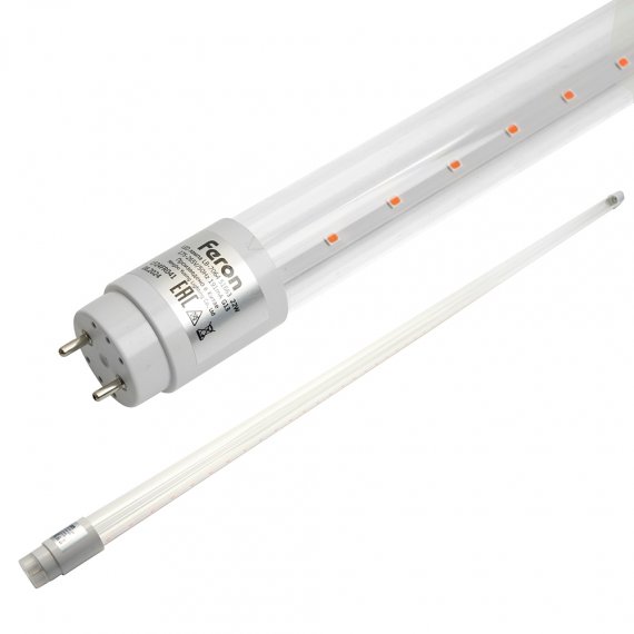 Фотография товара 'Feron Лампа для растений, Т8 (фитолампа), 22W 175-265V G13 (красно-синий), рассеиватель прозрачный угол рассеивания 220°, корпус стекло, 1200*26мм, 51663'