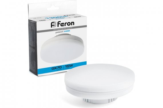 Фотография товара 'Feron 48305 Лампа светодиодная LB-472, GX70 (таблетка), 15W 230V GX70 6400К'