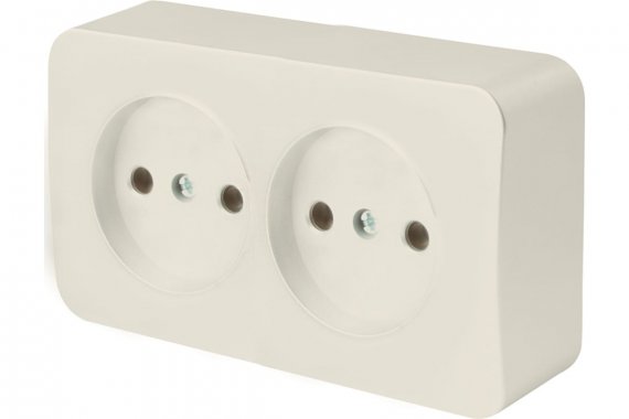 Фотография товара 'Feron 49495 Розетка STEKKER MST10-12-04 на 2 гнездо, без заземления'