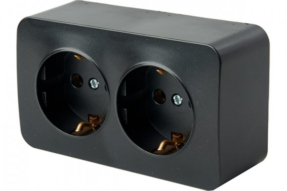 Фотография товара 'Feron 49316 Розетка STEKKER MST16-12-02 на 2 гнездо, с заземлением'