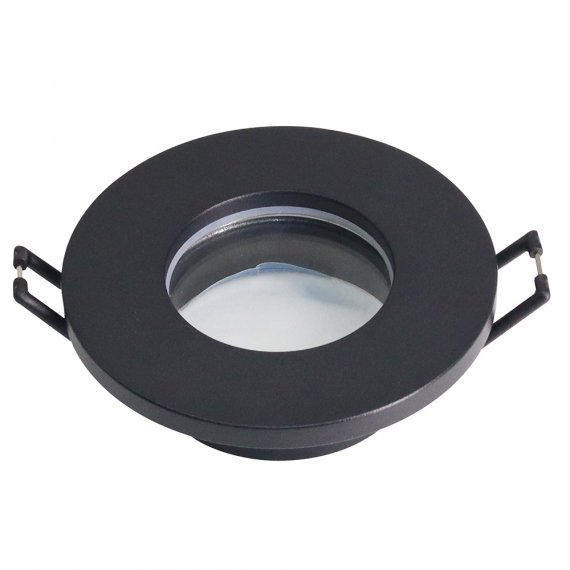 Фотография товара 'Feron Светильник потолочный встраиваемый (ИВО) , под лампу MR16 G5.3, черный, круг, 83*83*25 мм, монтажный диаметр 60мм,  корпус алюминий, неповоротный, 51367'