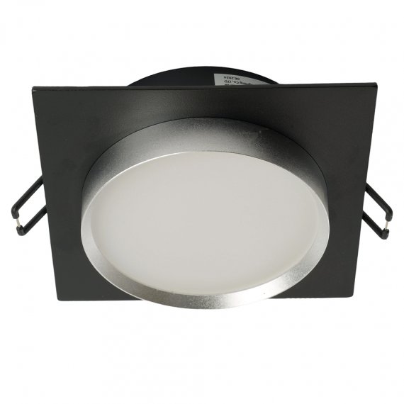 Фотография товара 'Feron Светильник потолочный встраиваемый (ФВО) , под лампу GX53 GX53, черный+серебро, квадрат, 51363'