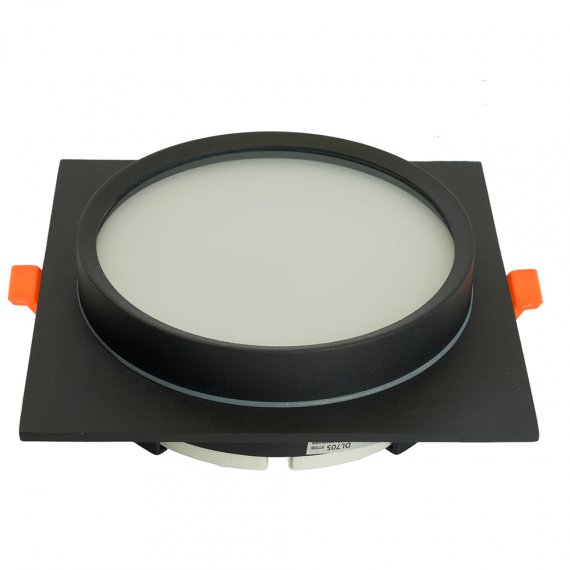 Фотография товара 'Feron Светильник потолочный встраиваемый (ФВО) , под лампу GX70 GX70, черный, квадрат, 51108'