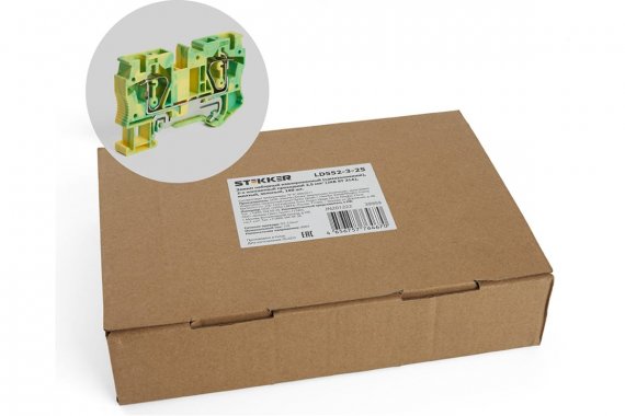 Фотография товара 'Feron 39959 LD552-3-25 ЗНИ Зажим пружинный, 2-проводной проходной 2,5 мм'